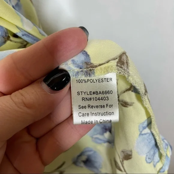 Blu Pepper‎ Floral Ruffle Edge Tank Top Small - Picture 5 of 6